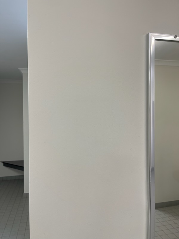Interior wall after cleaning